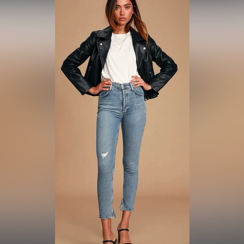 Agolde Nico HighRise SlimAnkle Slit